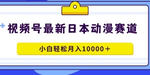 （9176期）视频号日本动漫蓝海赛道，100%原创，小白轻松月入10000＋
