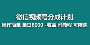 （8227期）【蓝海项目】视频号分成计划，单天收益8000+，附玩法教程！