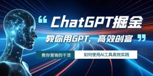 （7562期）ChatGPT掘金，教你用GPT，高效创富！如何使用AI工具高效实践