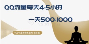 （8160期）十万个富翁修炼宝典之1.QQ流量每天4-5小时，一天500-1000