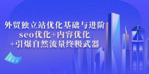 叶建阳老师·外贸独立站优化基础与进阶